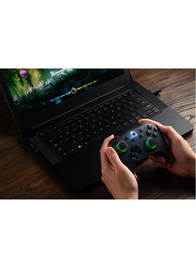 8Bitdo Ultimate 2C Wireless Controller for Windows PC and Android, with 1000 Hz Polling Rate, Hall Effect Joysticks and Triggers, and Remappable L4/R4 Bumpers (Transparent Black) - Image 3