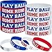 Frienda Baseball Silicone Rubber Bracelets Rubber Wristbands Baseball Bracelet Wristbands for Gifts Party Favors 24 Pieces - Image 3