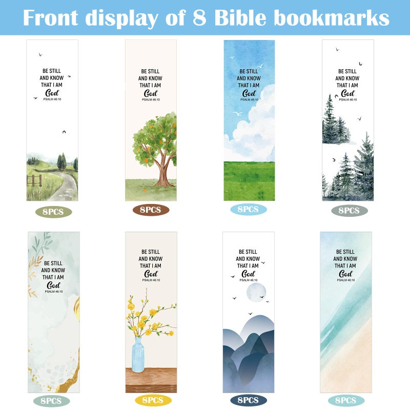 Qilery 64 Pieces Books of The Bible Bookmarkers Large Print Christian Gifts Book Markers for Reading Christian Religious Bookmarks for Lovers Readers Office Supplies Gift - Image 4