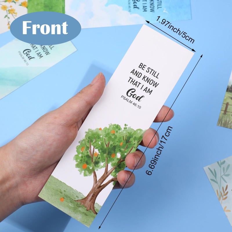 Qilery 64 Pieces Books of The Bible Bookmarkers Large Print Christian Gifts Book Markers for Reading Christian Religious Bookmarks for Lovers Readers Office Supplies Gift - Image 2
