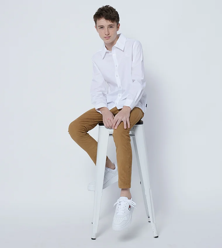 Beverly Hills Polo Club  Bhpc Kids White Long Sleeve Shirt for Men | Best Price UAE