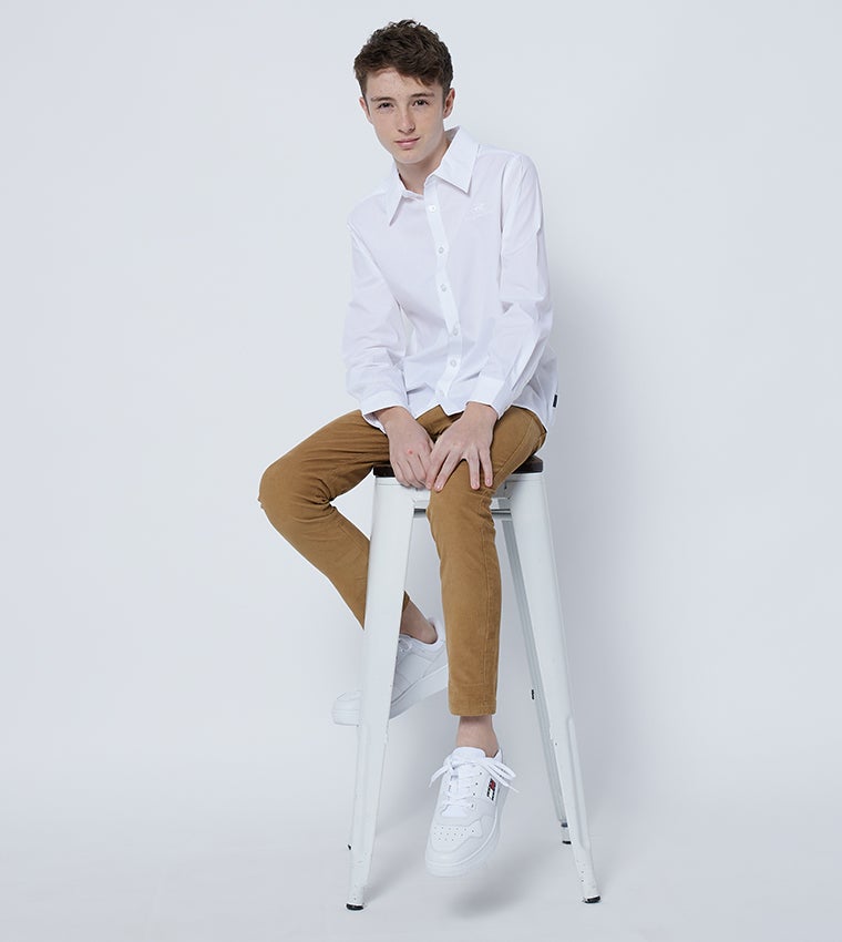 BEVERLY HILLS POLO CLUB Bhpc Kids White Long Sleeve Shirt - Image 4