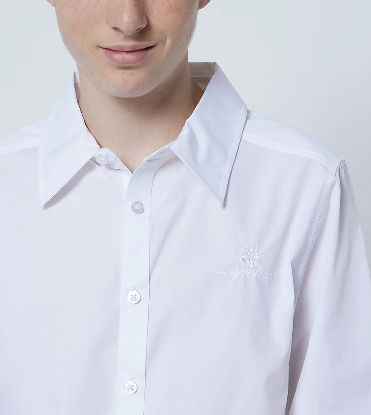 Beverly Hills Polo Club  Bhpc Kids White Long Sleeve Shirt for Men | Best Price UAE