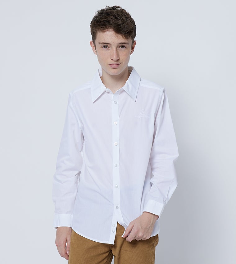 BEVERLY HILLS POLO CLUB Bhpc Kids White Long Sleeve Shirt - Image 1