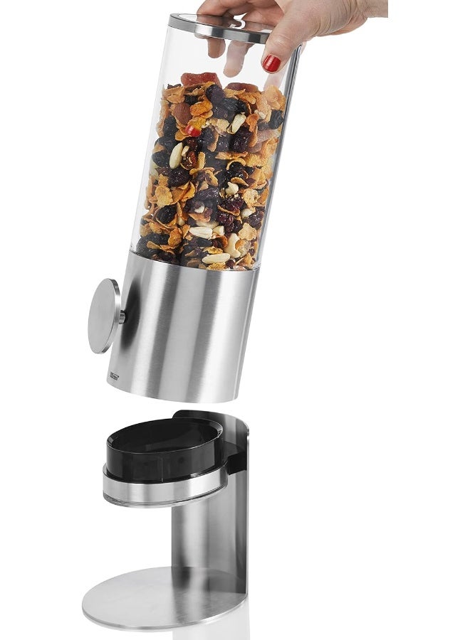 Adhoc AdHoc CS11 DEPOSITO Cereal Dispenser, Cereal Storage/Container, Stainless Steel/Acrylic, Removable Stand, (H)425mm x (D)150mm | Clear/Silver  - Image 2