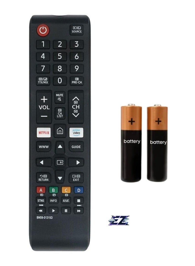 ELTRAZONE Samsung BN59-01315D Replacement Remote Control for Samsung 4K Ultra HD LED Smart TVs – Compatible with BN59-01315B, BN59-01315J, BN59-01315E, BN59-01312D, BN59-01312L, BN59-01312E, BN59-01312K, BN59-01312M, BN59-01312F – Includes Battery - Image 1