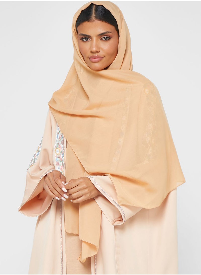 hayas closet - Embellished Flared Sleeve Abaya - Image 1