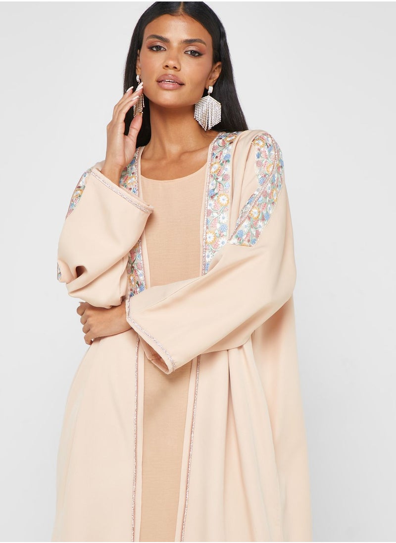 hayas closet - Embellished Flared Sleeve Abaya - Image 1