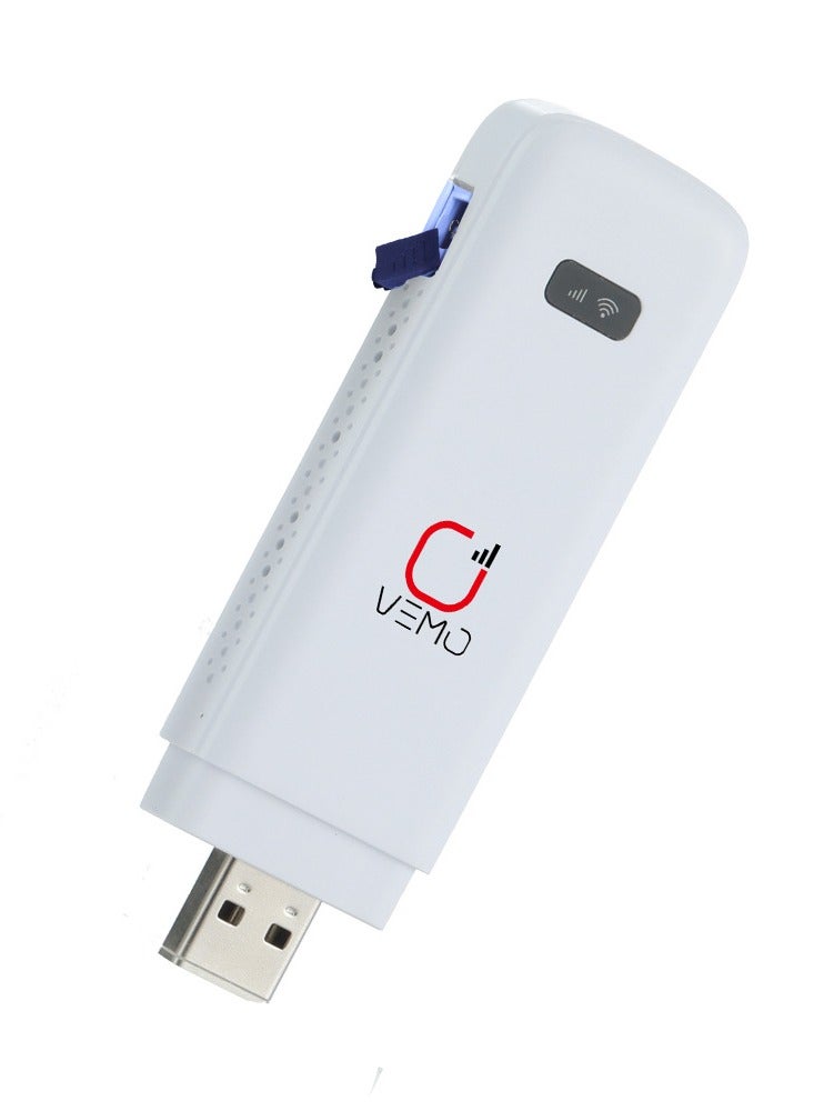 VEMO 4G LTE USB WiFi Router Modem Dongle, Mobile WiFi Hotspot with SIM Card Slot, Antenna Port, 150Mbps High Speed, 8 Device Sharing, For Mobile PC Laptop Car Office Travel Outdoor Home - Image 1