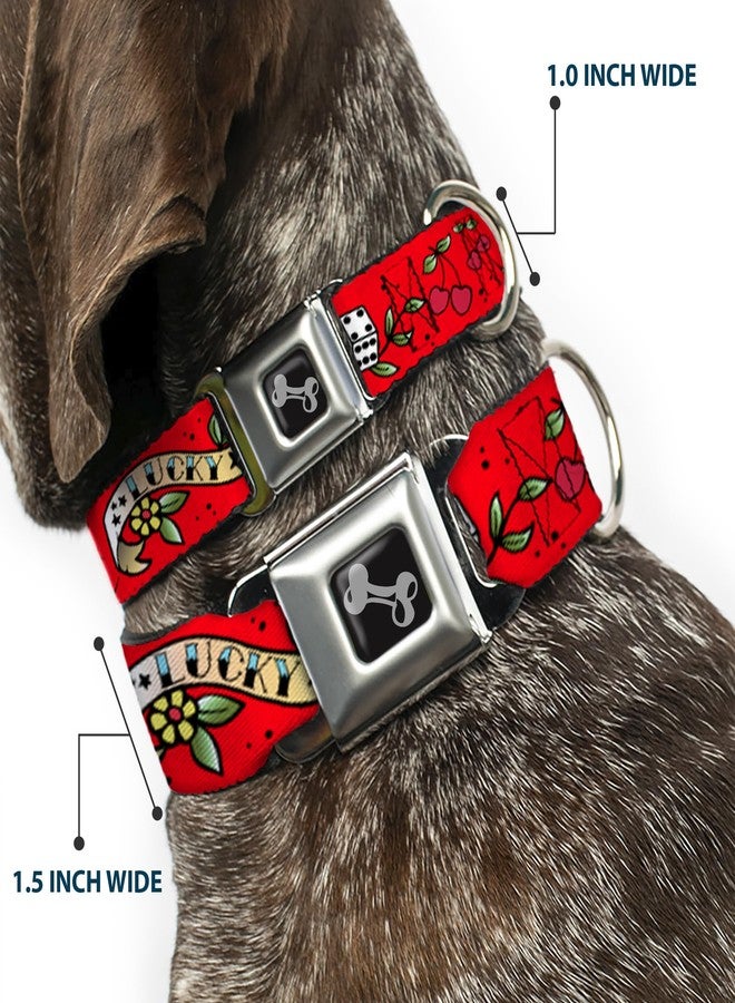 Buckle Down Buckle-Down Dog Collar Seatbelt Buckle Lucky Red 9 to 15 Inches 1.0 Inch Wide, Multicolor (DC-W31229-S) - Image 2