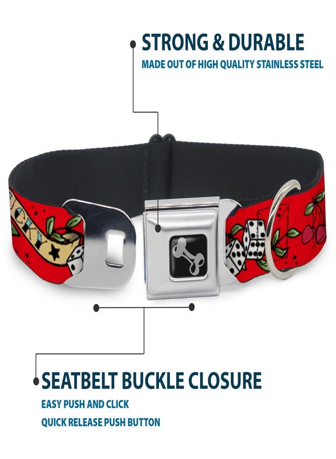 Buckle Down Buckle-Down Dog Collar Seatbelt Buckle Lucky Red 9 to 15 Inches 1.0 Inch Wide, Multicolor (DC-W31229-S) - Image 4