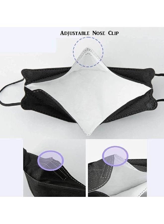 NIBEMINENT Pack Of 10 N95 Disposable Particulate Respiratory Face Mask With 4-Piece Wet Wipes - Image 3