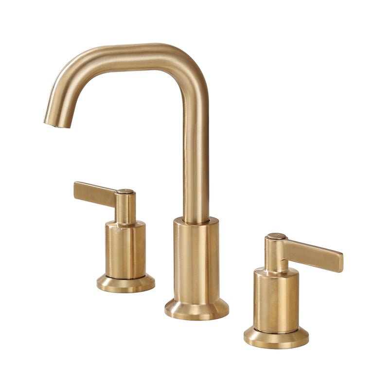 Derengge Two Handle Widespread Bathroom Sink Faucet with Pop up Drain8 Inch Brushed Gold Lavatory Faucet 3 HoleLF3288CS