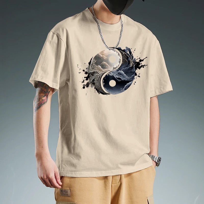 Boys' short-sleeved t-shirt, trendy brand, loose summer, pure cotton new base shirt, T-shirt - Image 4