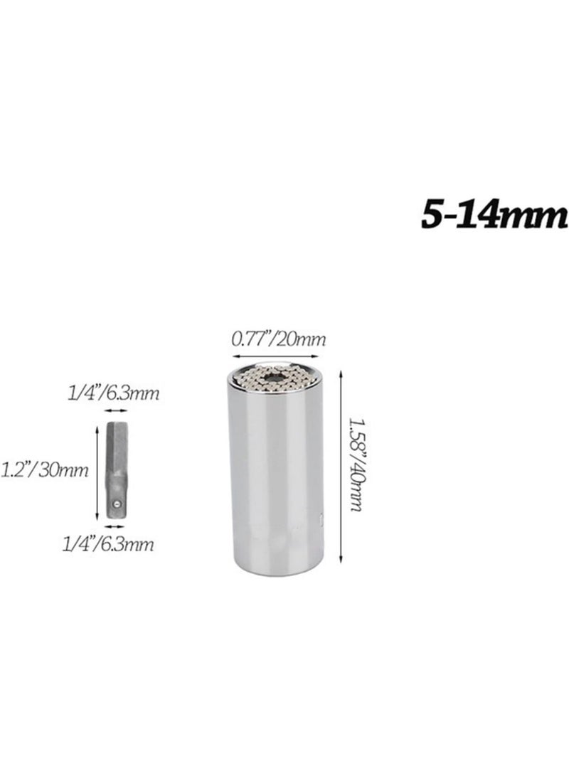 GGOOT Universal Hardware Torque Wrench Head Set Socket Sleeve In Wrench 7-19mm Spanner Key Magic Portable Multi Hand Tools Socket Set(1pc) - Image 2