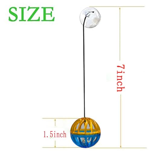 Koomduk 6 Pack Bearded Dragon Toys Accessories,Bearded Dragon Toy Balls Bell,Fit for Lizard Small Reptile Habitat Terrarium Tank - Image 4