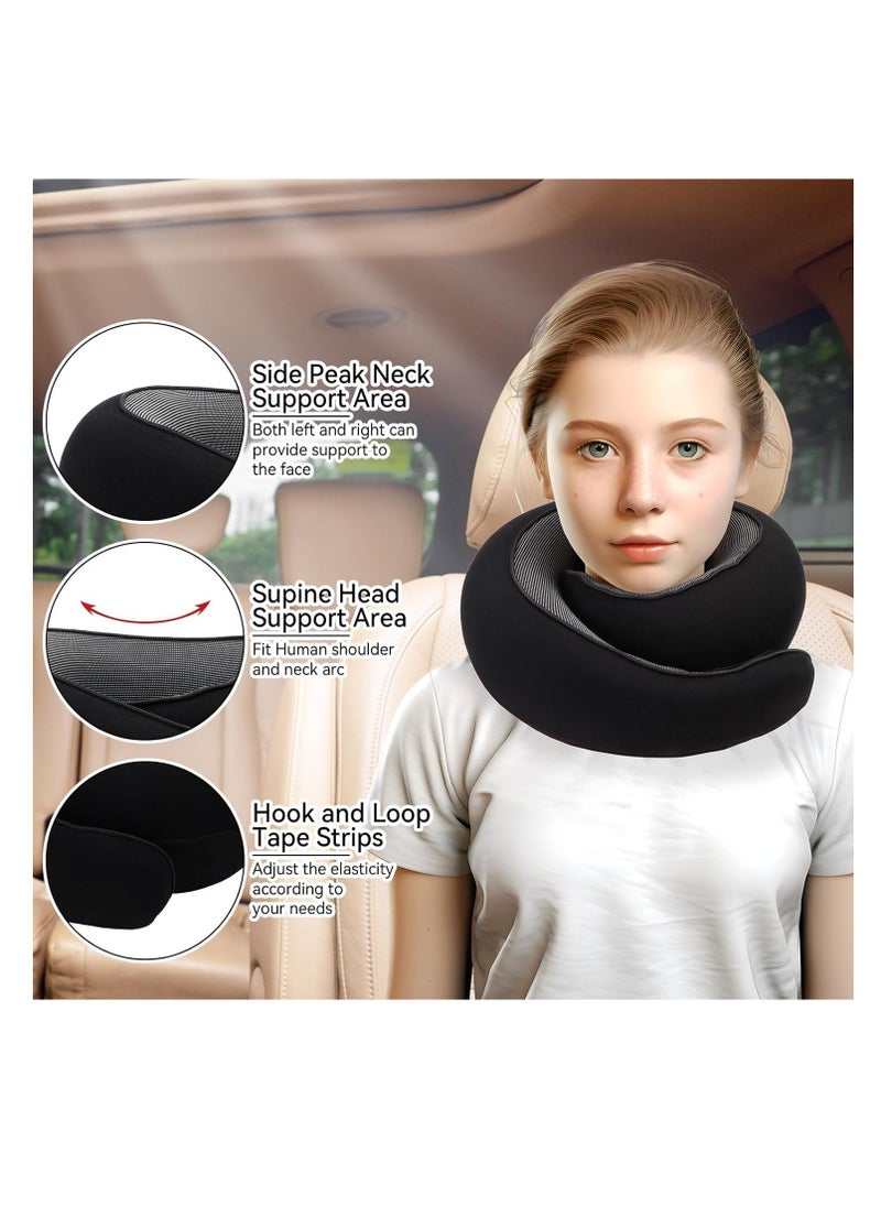 Arabest Travel Neck Pillow, Memory Foam Neck Pillow, Airplane Travel Neck Pillow, 360 Degree Comfort and Breath Neck Pillow, Stowable U-Shaped Pillow with 3D Eye Mask and Soft Foam Earplugs - Image 3