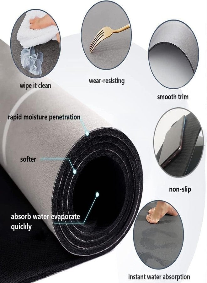 TEKCOOL سجادتان للمطبخ من TEKCOOL - سجادة أرضية مقاومة للماء من إسفنج الذاكرة، سجادة أرضية مانعة للانزلاق للمطبخ، سجادات أرضية مريحة للمطابخ والمكاتب المنزلية والأحواض وغرف الغسيل (118 × 38 سم، 58 × 38 سم) - Image 2