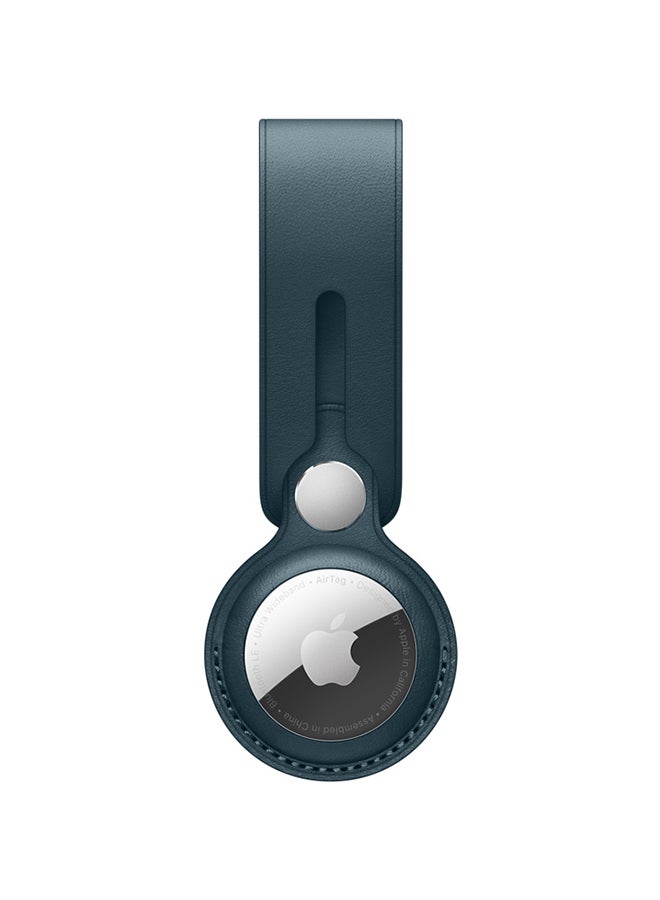 Leather Loop AirTag Baltic Blue