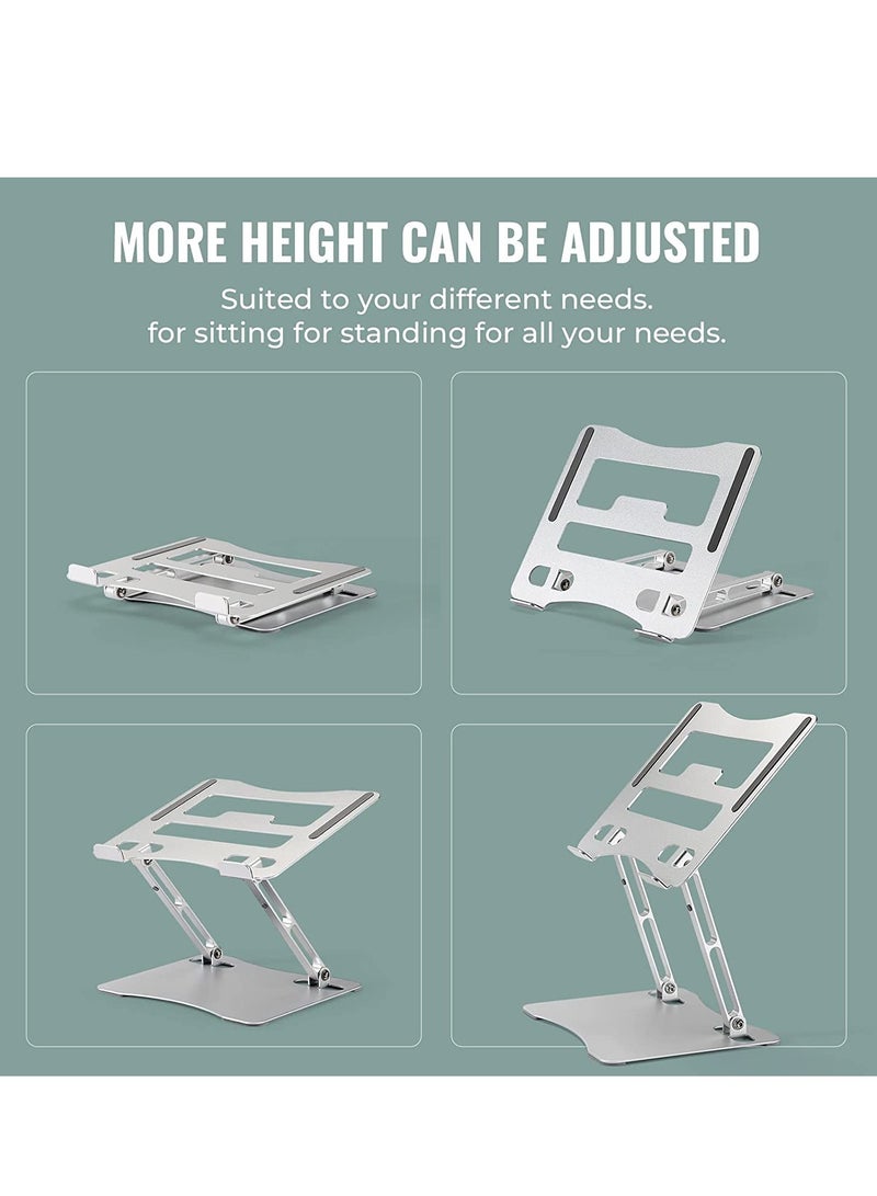 ELTRAZONE Laptop Stand，Foldable Height Lift Laptop Stand,Heat Dissipation,Ergonomic Design,Compatible with MacBook Air/Pro Dell HP XPS Lenovo Chromebook Ipad All Laptops - Image 3