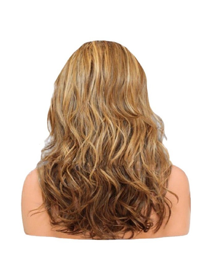 جي أس شعر مستعار نسائي طبيعي مثل الشعر الحقيقي ، شعر مستعار نسائي من ألياف تركيبية تجعيد الشعر الطويل متموج الشعر المقاوم للحرارة ، ولعب دور الشعر المستعار للملابس ، براون - Image 4