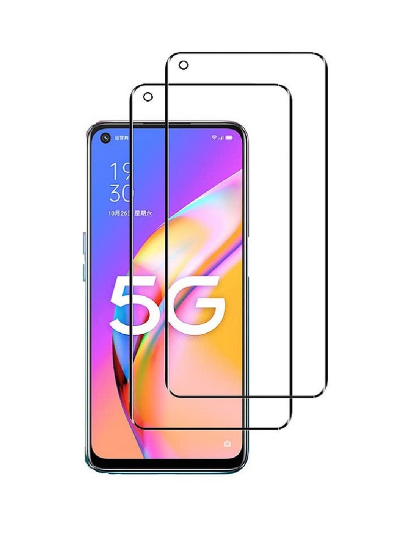 Super 2 Pieces  Tempered Glass Screen Protector Clear Designed For Oppo A93 5G Full Screen Coverage And Bubble Free - Image 1