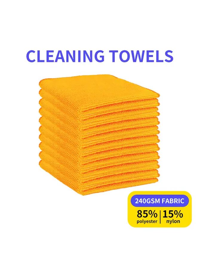 Green Ultra Fine Fiber Dish Cloths 2 Pack Kitchen Cleaning Sponge 11.81 Inch - Image 4