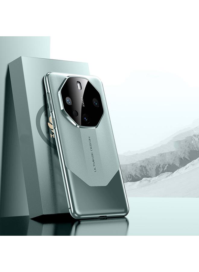 اس-توب جراب لهاتف Huawei Mate 60 RS بتصميم مطلي كهربائيًا من مادة PC + جراب هاتف من الجلد - Image 1