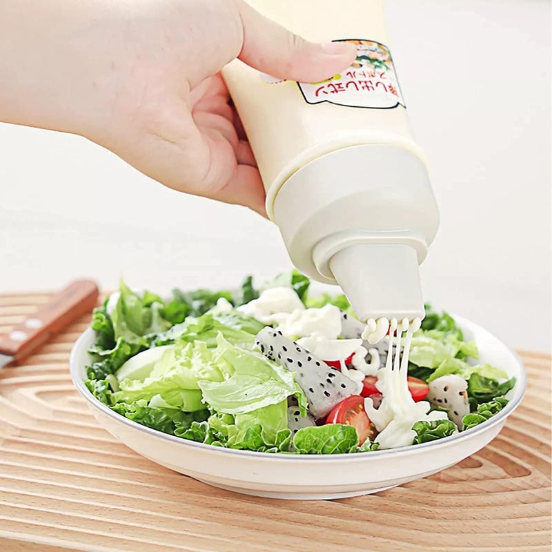 Foxelli Plastic Squeeze Bottles with Caps Condiment Squeeze Bottle 350ml Sauce Bottle for Ketchup Mustard Plastic Condiment Bottles Olive Oil Glue and More Kitchen Squirt Bottles for Liquids 3 - Image 4
