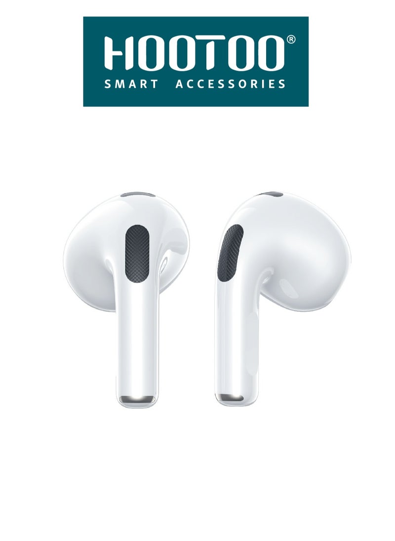 HooToo - Airbuds lite similar (Apple 3rd generation earphones) with Lightning MagSafe Charging Case with wierless charging White from Hootoo - Image 1