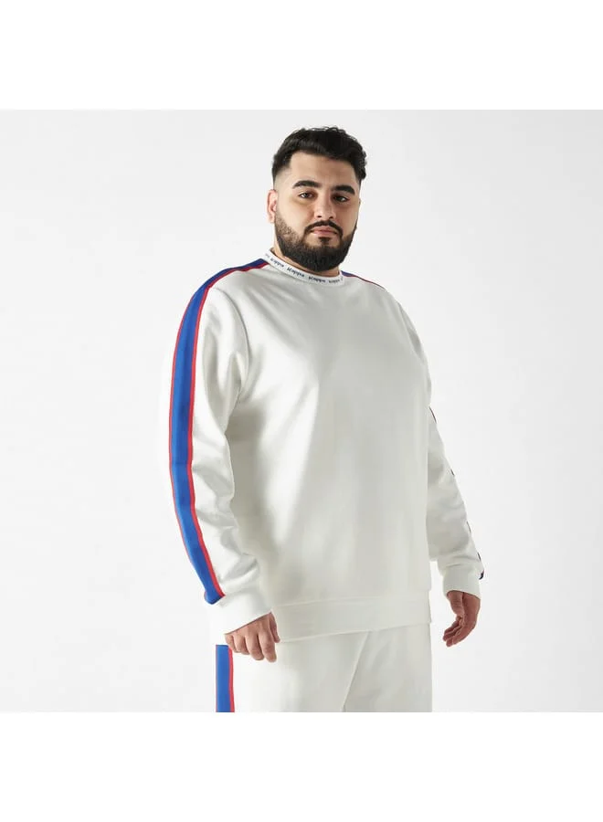 Kappa Kappa Tape Detail Sweatshirt with Long Sleeves