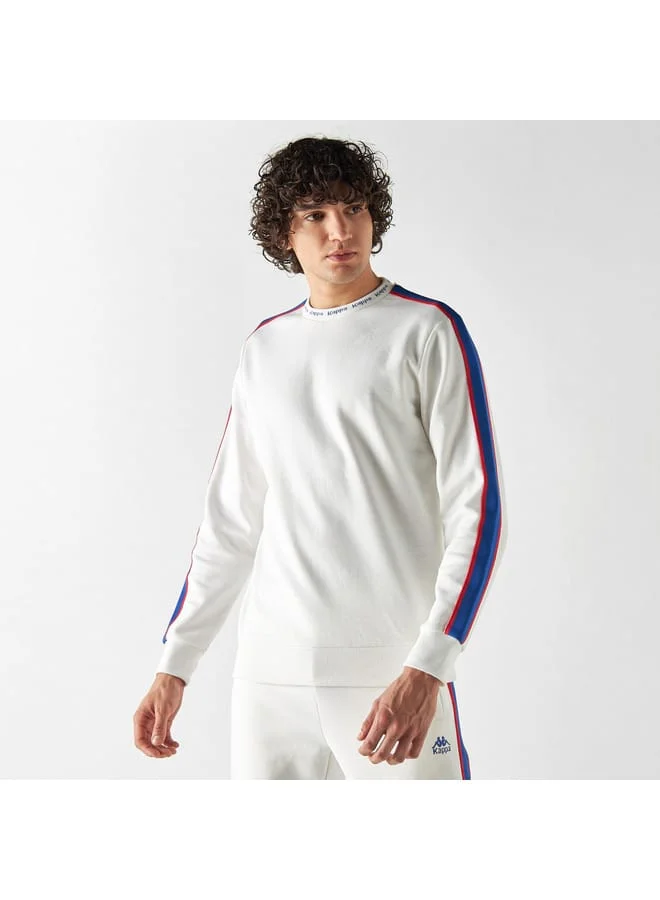 Kappa Kappa Tape Detail Sweatshirt with Long Sleeves