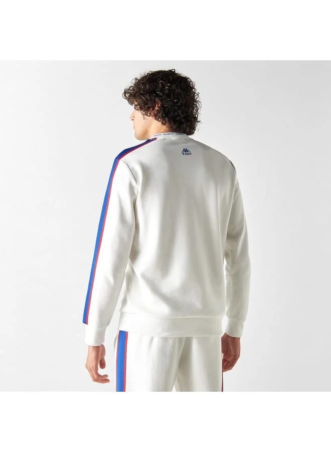 Kappa Kappa Tape Detail Sweatshirt with Long Sleeves