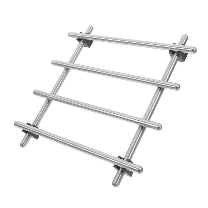 Stainless Steel Trivet 18x18cm Heat Resistant Pan Stand With Anti Slip Feet - Image 2