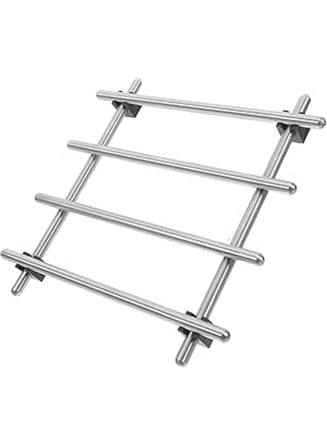 Stainless Steel Trivet 18x18cm Heat Resistant Pan Stand With Anti Slip Feet - Image 1