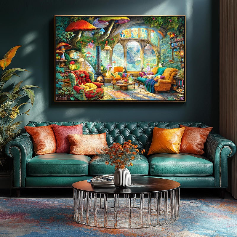 Blueforest Fantasy Mushroom Living 1000 Piece Puzzle for Adults, Fun Puzzles for Adults 1000 Pieces with HD Print & Poster, 27.5 * 19.7 in Dust Free, for Gifts Halloween Christmas Family Games Lovers - Image 4