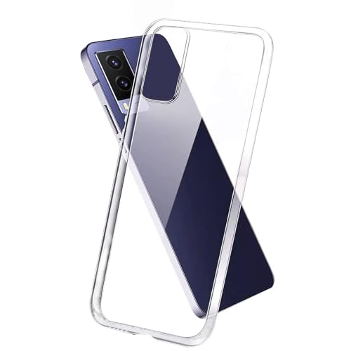 Casotec Crystal Clear Back Case for Vivo V21E 5G | Raised Bumps for Camera & Screen Protection | Clear Soft Silicone Back Case Cover for Vivo V21E 5G (TPU | Transparent) - Image 1