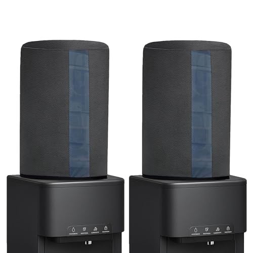 Crasome Water Dispenser for 20 ltr / Litre Bottle Jar Cover with Transparent Strap - Black Pack of 2 (DC-TS-B-2Q) - Image 1