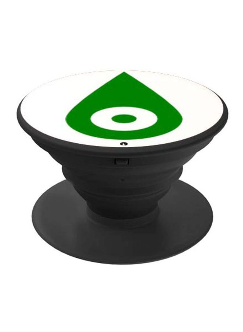 RKN Printed Pop Up Finger Grip Phone Holder Black/White/Green - Image 1