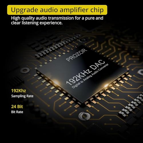 PROZOR 192KHz Digital to Analog Audio Converter Optical to RCA Adapter Upgrade Volume Adjustable DAC with Optical Cable, SPDIF TOSLINK to Stereo L/R & 3.5mm Jack Converters - Image 3