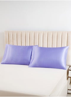 Tersely Satin Pillowcase, 2 Pack 20"x 30" Silk Satin Pillowcases for Hair and Skin Queen Size Pillow Case with Envelope Closure (50x75cm, Lavender)  - Image 2