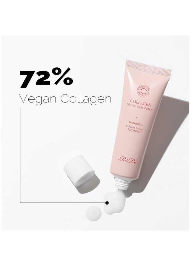 RiRe Vegan Collagen Lifting Facial Peel Off Cream Mask Pack With Brush (1.69 Oz.) Collagen Extract 720000 Ppm High Enrichment Cream Moisture Elasticity Korean Skin Care - Image 3