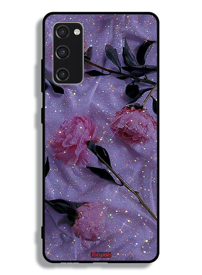 Tolwak Samsung Galaxy S20 FE 4G Protective Case Cover Glitter Roses - Image 2
