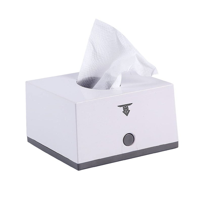 TARGET HYGIENE Pop Up Table Top Tissue Paper Holder Dispenser with Lock | Free 2 Packet Pop Up Tissue Refill 2 Ply 4x8 cm Tissue Size White - Image 1