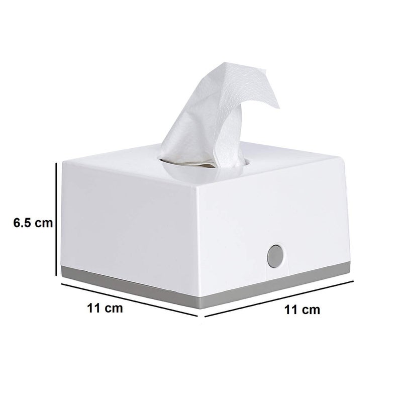 TARGET HYGIENE Pop Up Table Top Tissue Paper Holder Dispenser with Lock | Free 2 Packet Pop Up Tissue Refill 2 Ply 4x8 cm Tissue Size White - Image 2