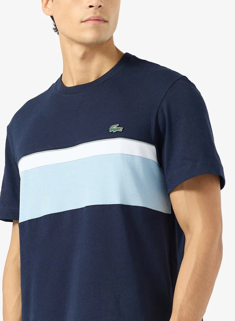 LACOSTE Regular Fit Colorblock Cotton T-Shirt
