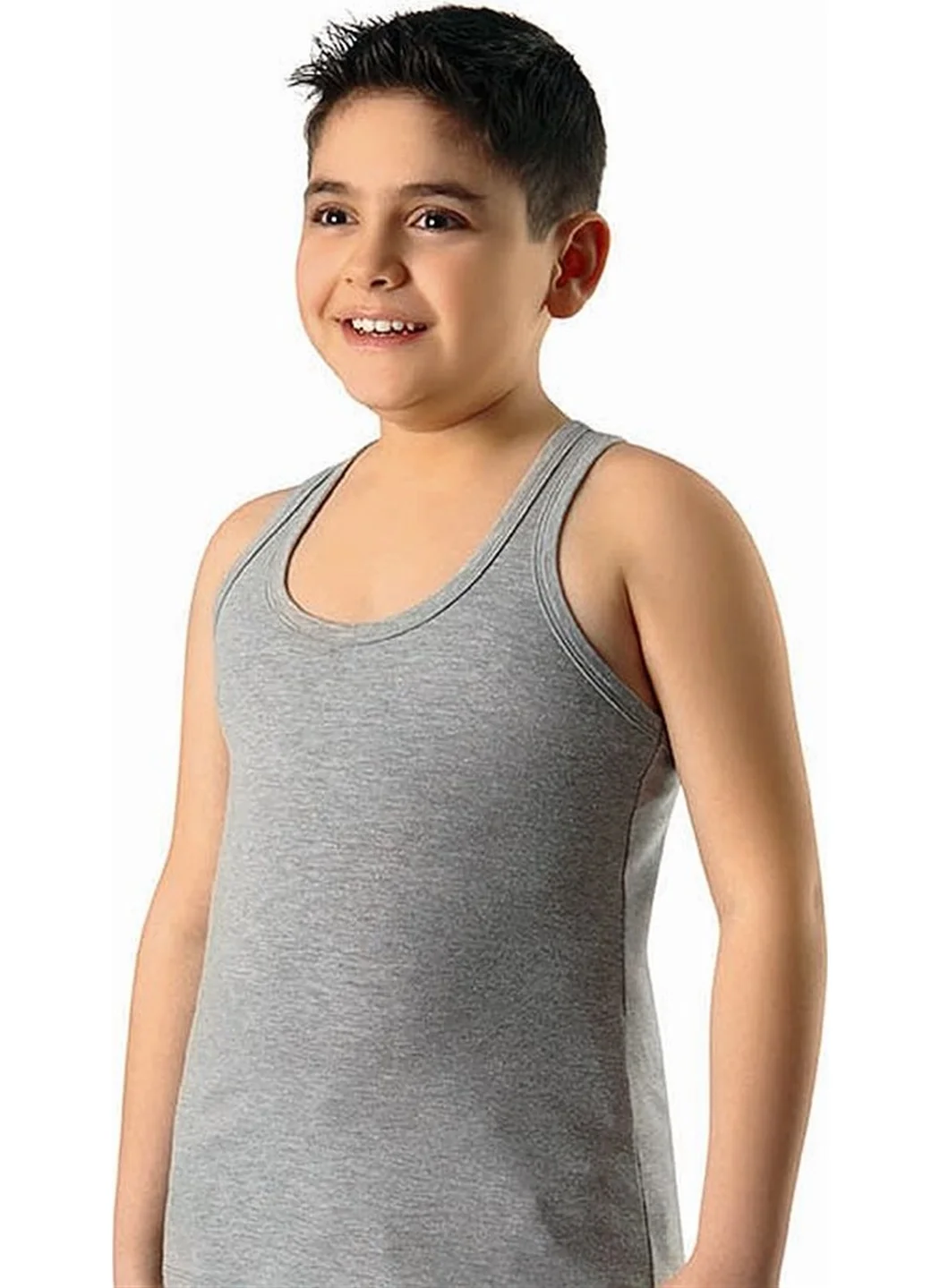 Anıt Lingerie Boy's Rib Cotton Sports Undershirt 6 Pack