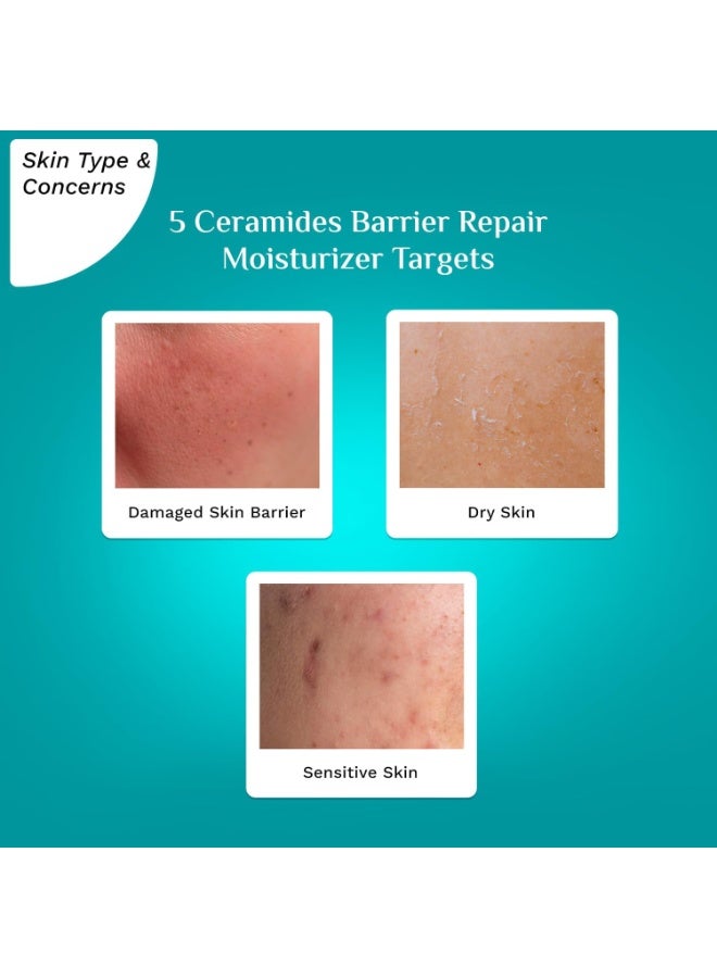 Pilgrim Collection Pilgrim 5 Ceramides Moisturizer for Face 100g | Hyaluronic Acid for Intense Moisturizing & Skin Strengthening | Barrier Repair with Korean CICA | Lightweight & Non-Sticky | For All Skin Types - Image 4