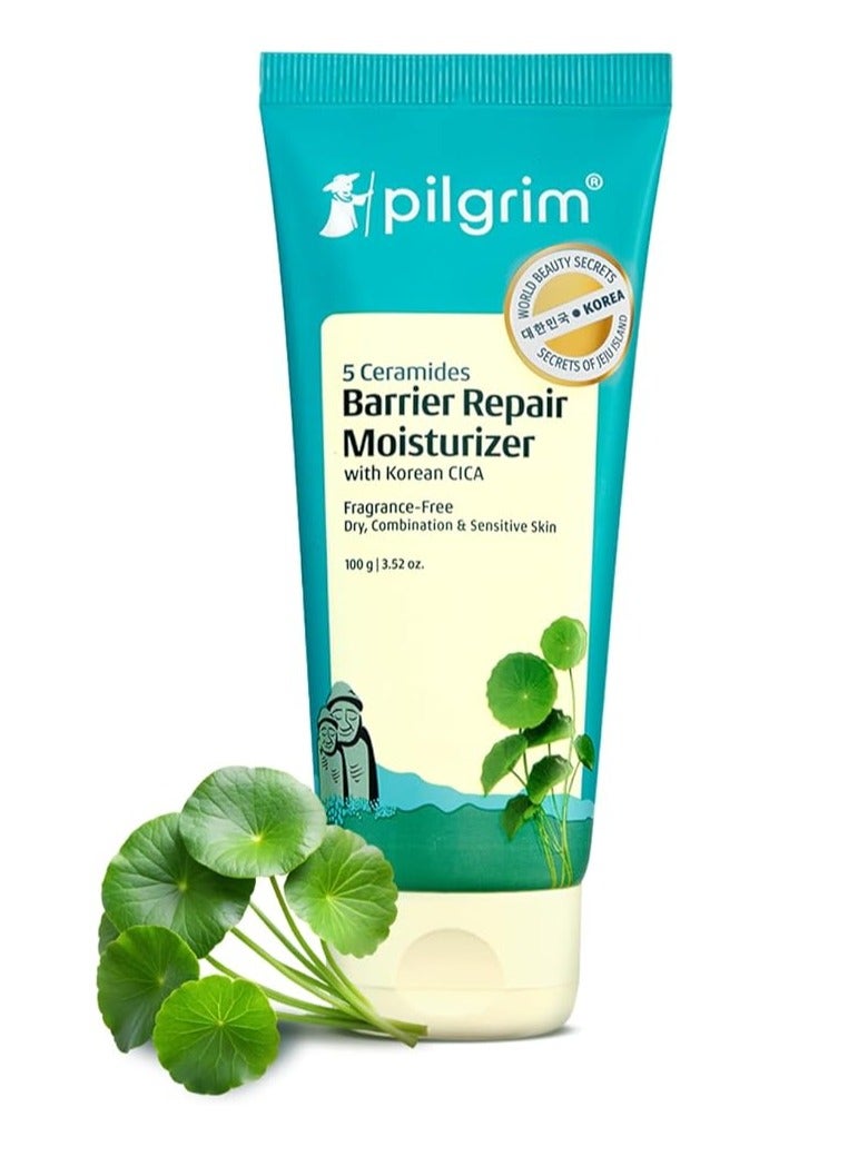 Pilgrim Collection Pilgrim 5 Ceramides Moisturizer for Face 100g | Hyaluronic Acid for Intense Moisturizing & Skin Strengthening | Barrier Repair with Korean CICA | Lightweight & Non-Sticky | For All Skin Types - Image 1