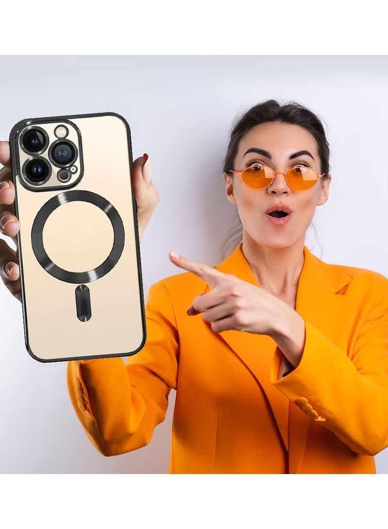 CATANES Electroplated Magnetic Suction Protective Case For Apple iPhone 15 Pro Max - Image 5